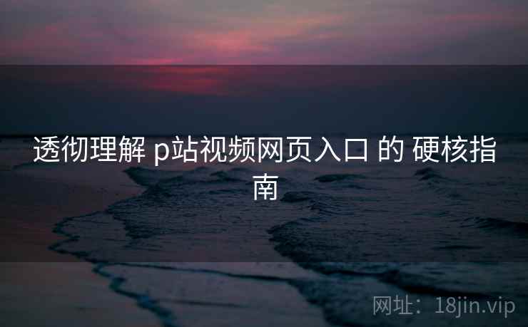 透彻理解 p站视频网页入口 的 硬核指南