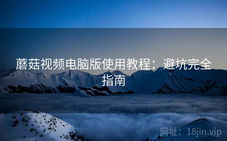 蘑菇视频电脑版使用教程：避坑完全指南