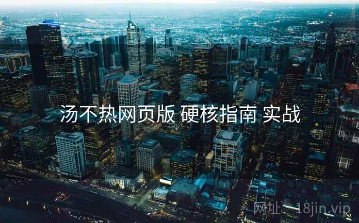 汤不热网页版 硬核指南 实战