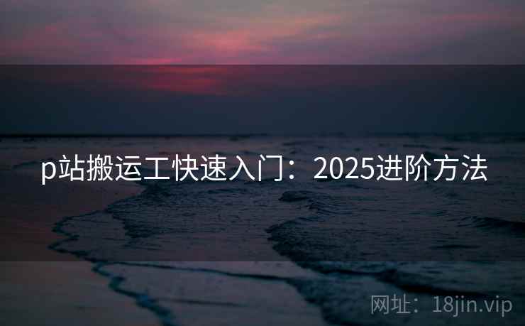 p站搬运工快速入门：2025进阶方法