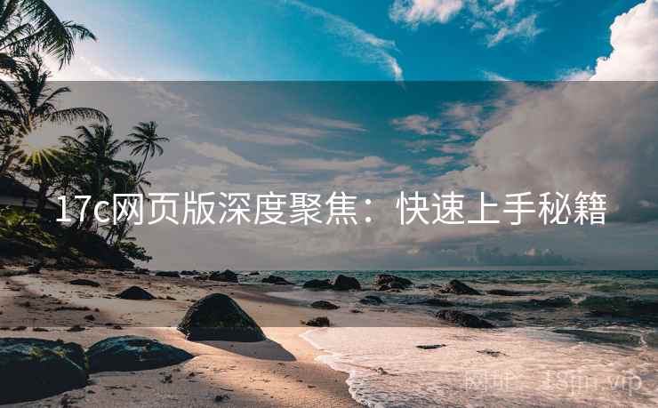 17c网页版深度聚焦：快速上手秘籍