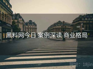 黑料网今日 案例深读 商业格局