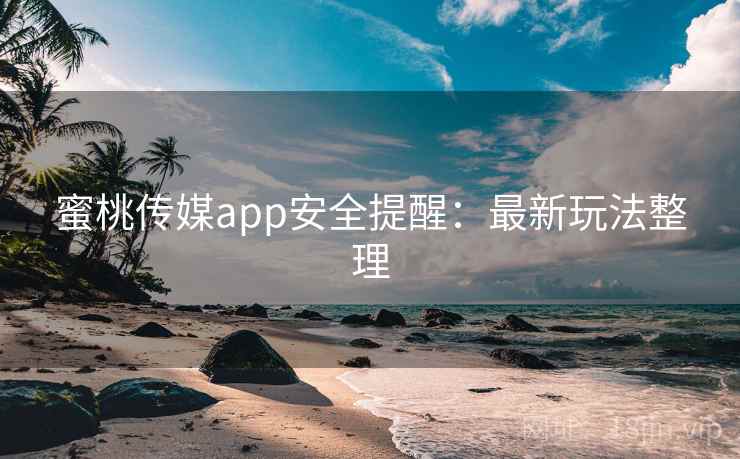 蜜桃传媒app安全提醒：最新玩法整理