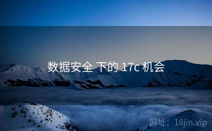 数据安全 下的 17c 机会