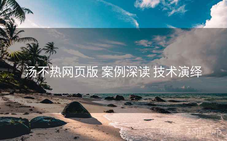 汤不热网页版 案例深读 技术演绎